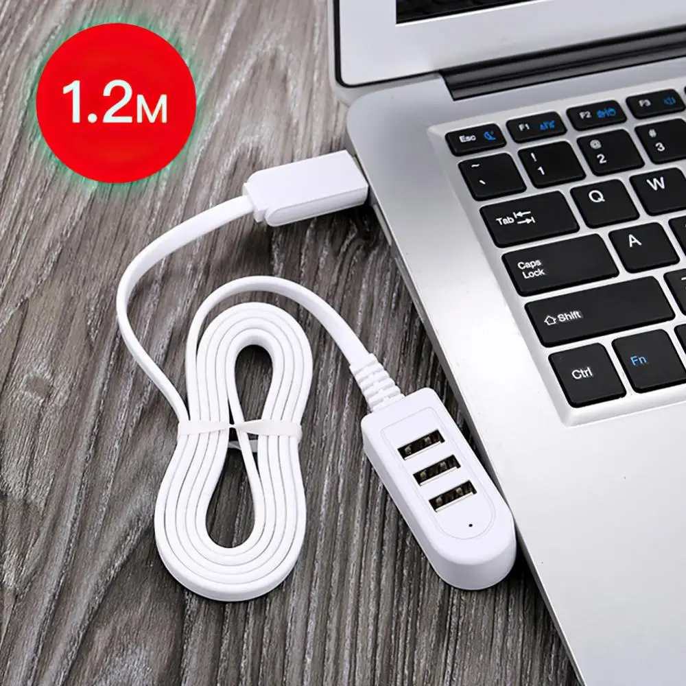 3 Port Usb Splitter 3A Charger Converter Charging Extension Cable Digital Device Expansion Multi-port Hub Data Cable Accessories