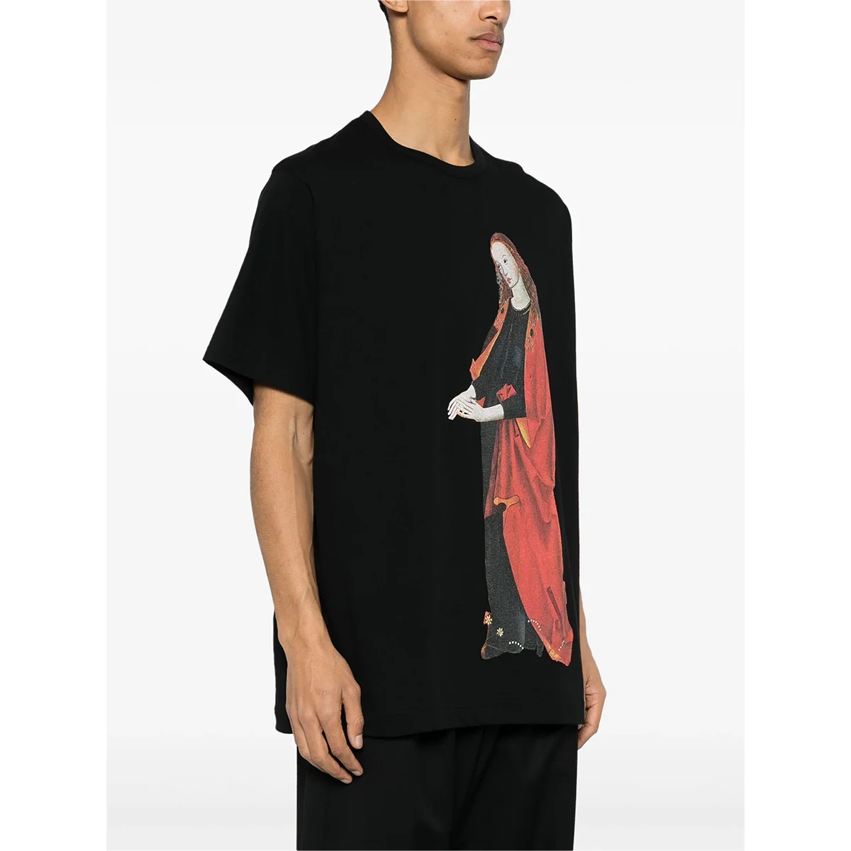 YAMAMOTO-Style T-shirt 2026 Summer HighQuality Dark Style Printed Short-Sleeved Simple Loose-Tee