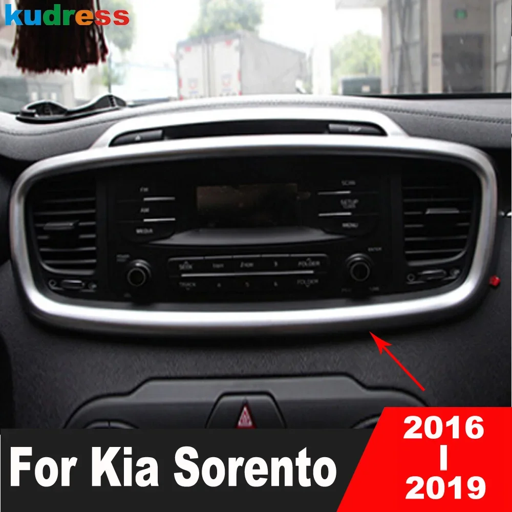 

For Kia Sorento 2016 2017 2018 2019 Matte Car Front Center Air Condition Vent Outlet Cover Trim Interior Mouldings Accessories