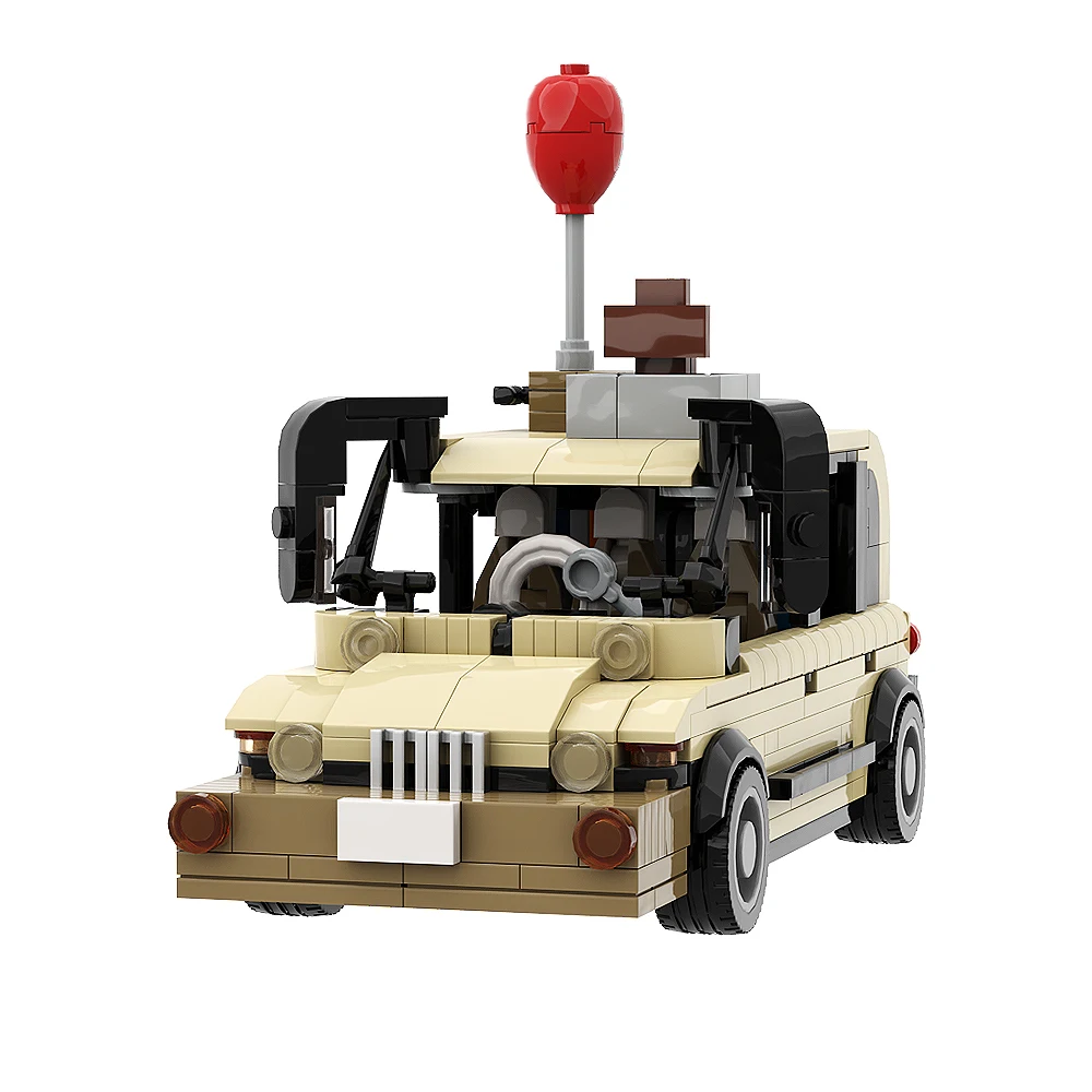Gobricks moc cidade corrida de estrada rovered james estilo antigo modificado captador bloco de construção caminhão tijolo brinquedos para menino presente aniversário