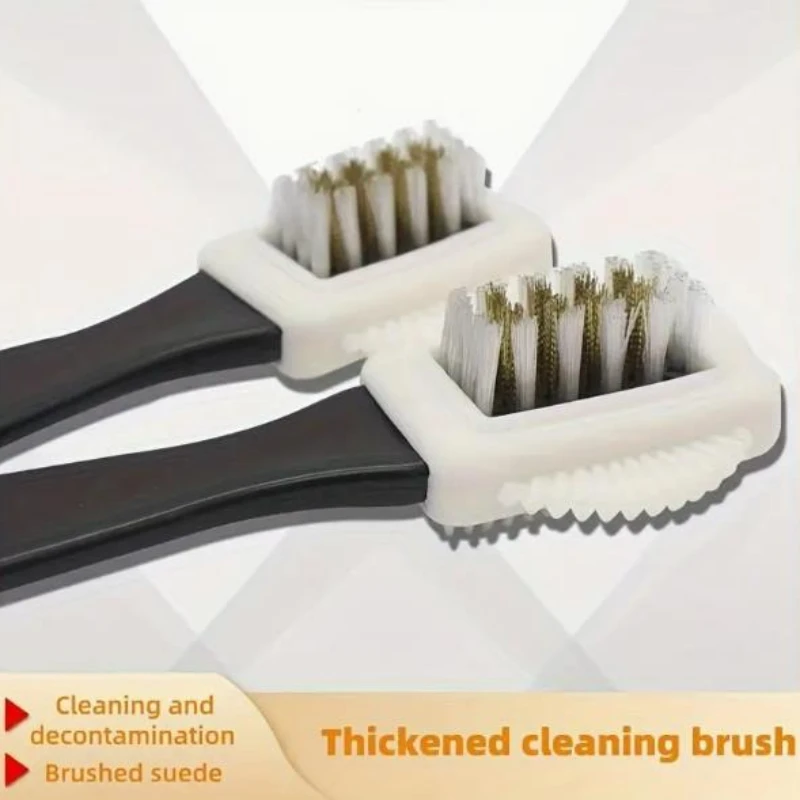 1Pc Suede Cleaning Brush With Soft Bristles On Three Sides Brush Design Suitable for Nubuck & Leather Snow Boots Daily Cleaning