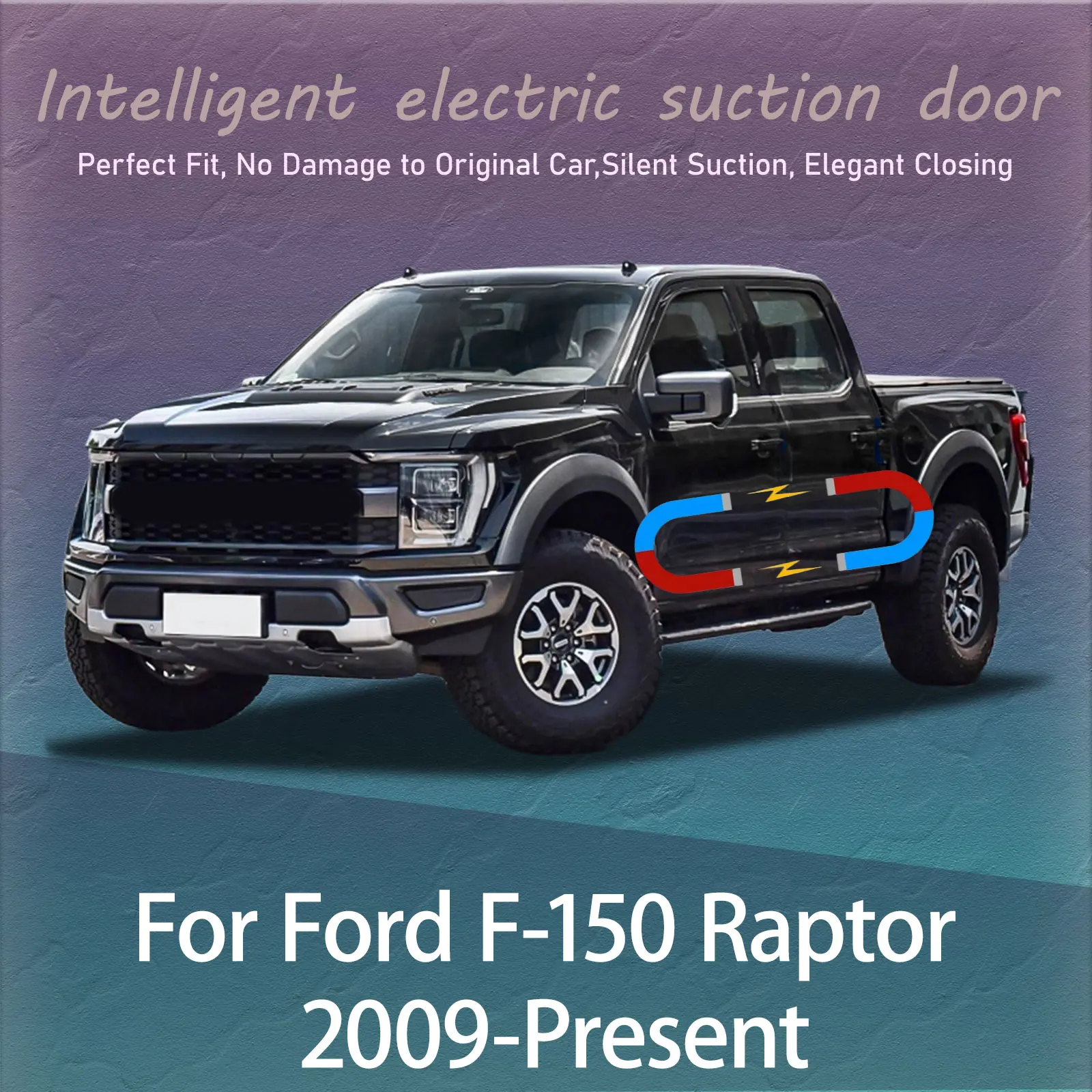 

Electric Soft Close Door Kit For Ford F-150 Raptor 2009+ Auto Silent Anti-Slam Suction Door System Automatic Quiet Closing Latch