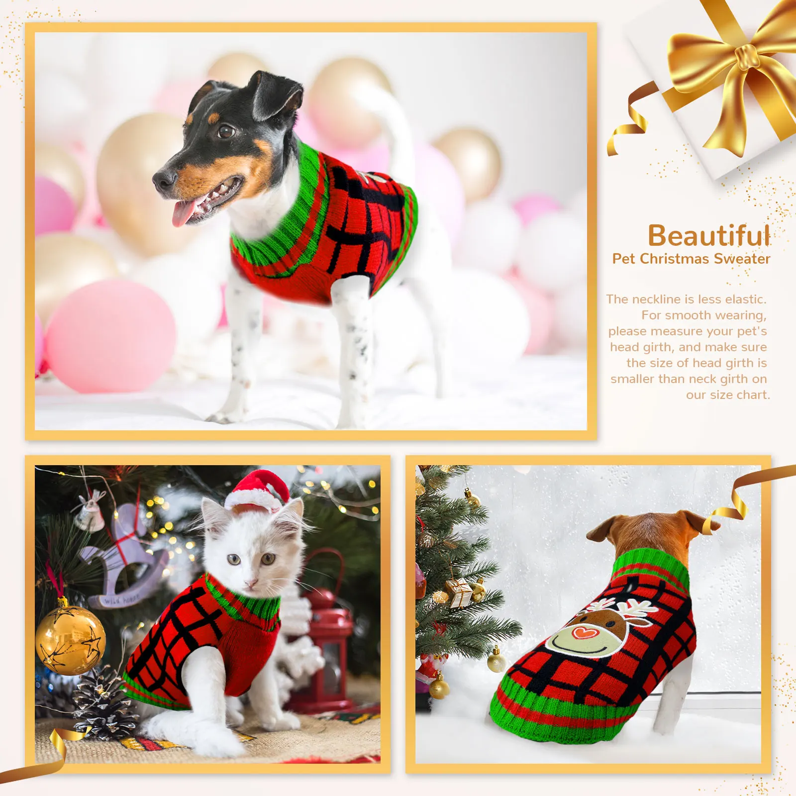 Dog Dress Christmas Winter Dog Clothes Dog Knitted Coat Puppy Warm Overalls Chihuahua French Bulldog Costume Luxury Dog Sweater