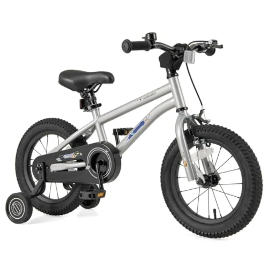 

Велосипед Outer Space Bike 14, 16, 18 дюймов, спортивный, для детей 3-8 лет, с регулируемым сиденьем, тренировочными колесами, широкими шинами, ручным тормозом