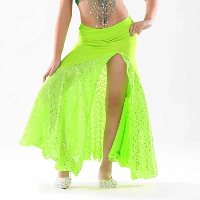 Children Dancewear Kids Belly Dancing Clothes Flare Long Maxi Skirts Chiffon Skirt Professional Belly Dance Skirt for Girls