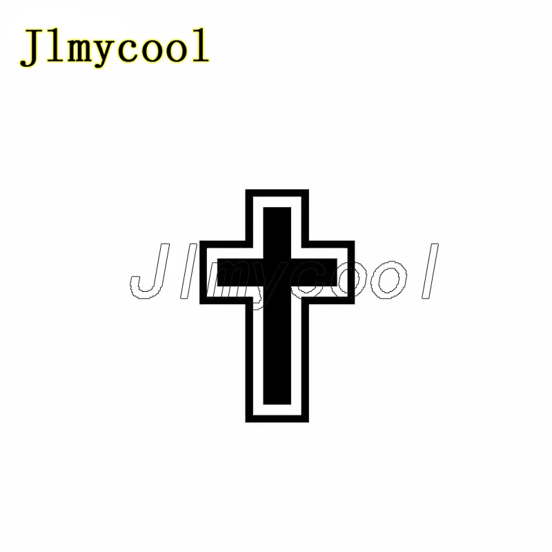 

8.6CM*12.7CM Jesus Cross Vinyl Car Motorcycle Sticker Decals Black Silver Decal Stcker