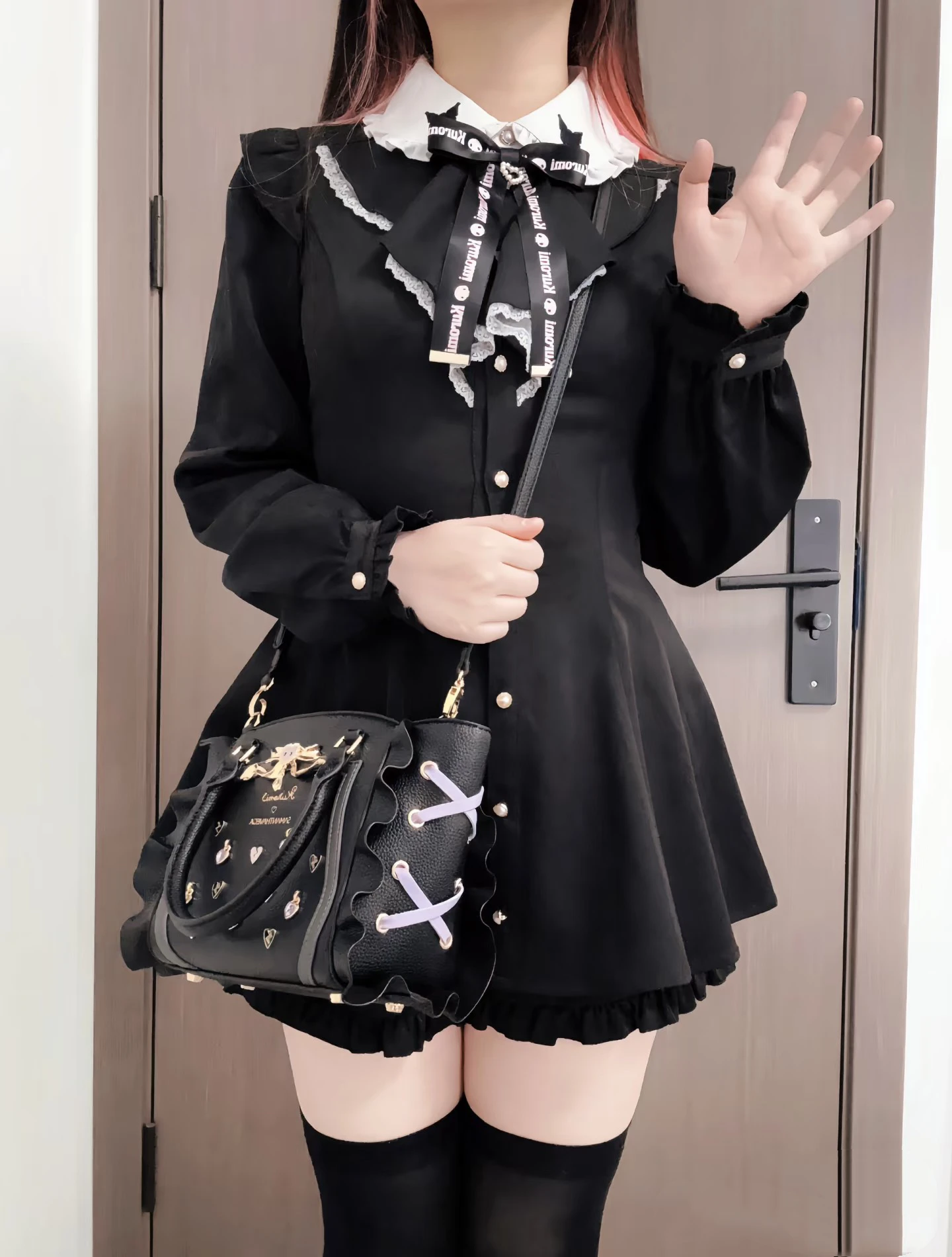 Harajuku Sweet Jirai Kei Mass-Produced Embroidered Black Dress + Shorts  Japanese Lolita Gothic Set All-match Slim Fit Kawaii - AliExpress 200000345