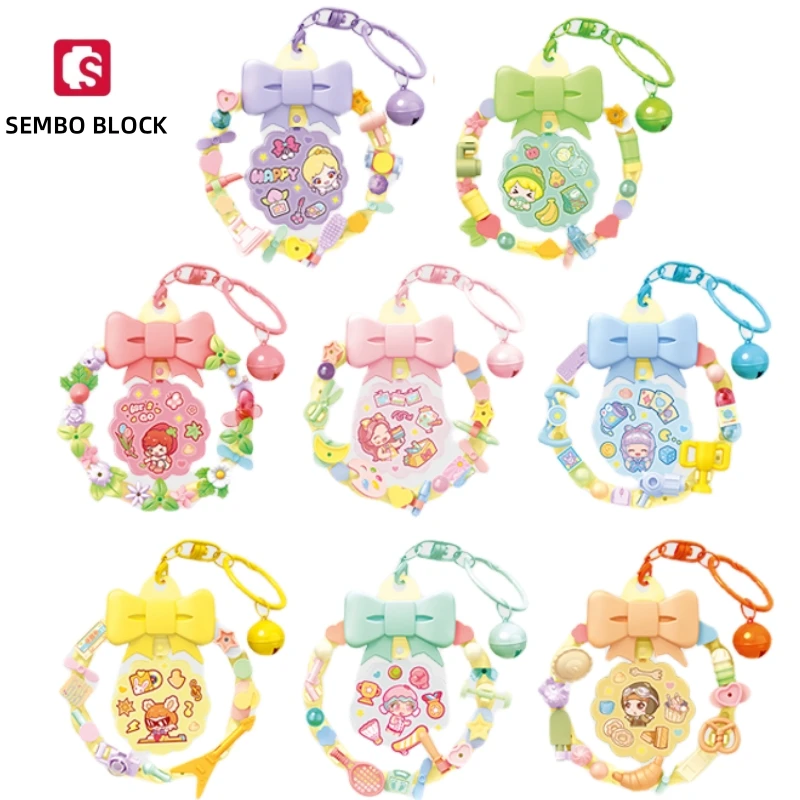 SEMBO BLOCK Building Blocks Candy Planet Series Wreath Children's Educational Assembly Toys Small Particle Model Toy Gift