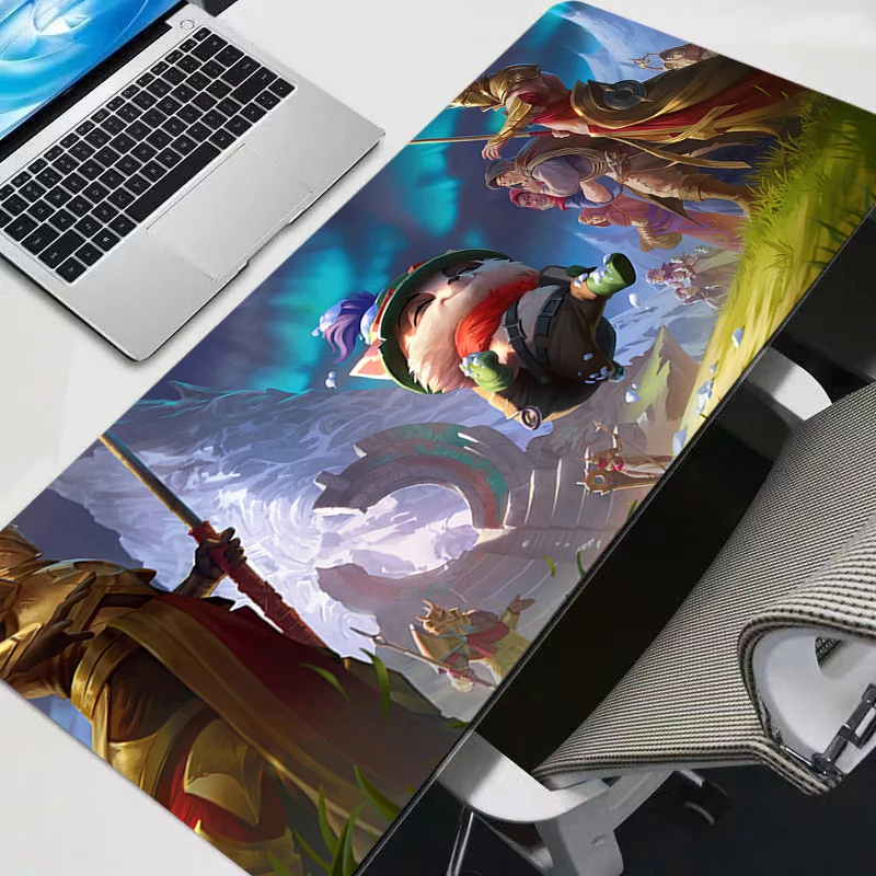 Gaming Mouse Pad League of Legends Teemo Computer Mousepad 90x40 Playmat Natural Rubber Office Carpet Computer Mice Pad For LOL