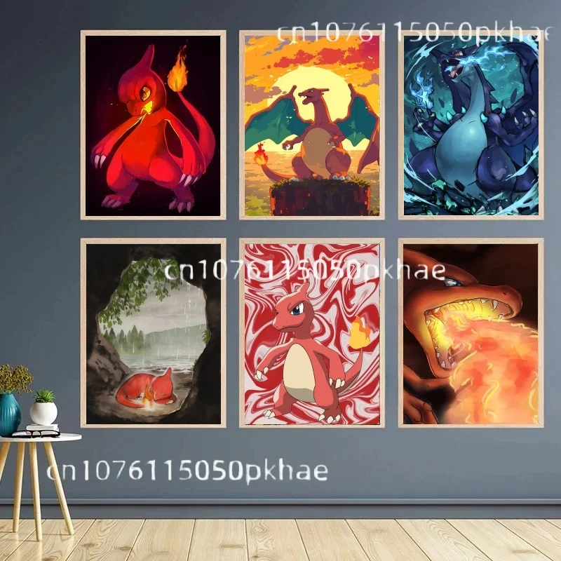 pokemon-impressoes-em-tela-tematicas-alta-qualidade-mostram-cenas-de-charmeleon-desbotamento-resistente