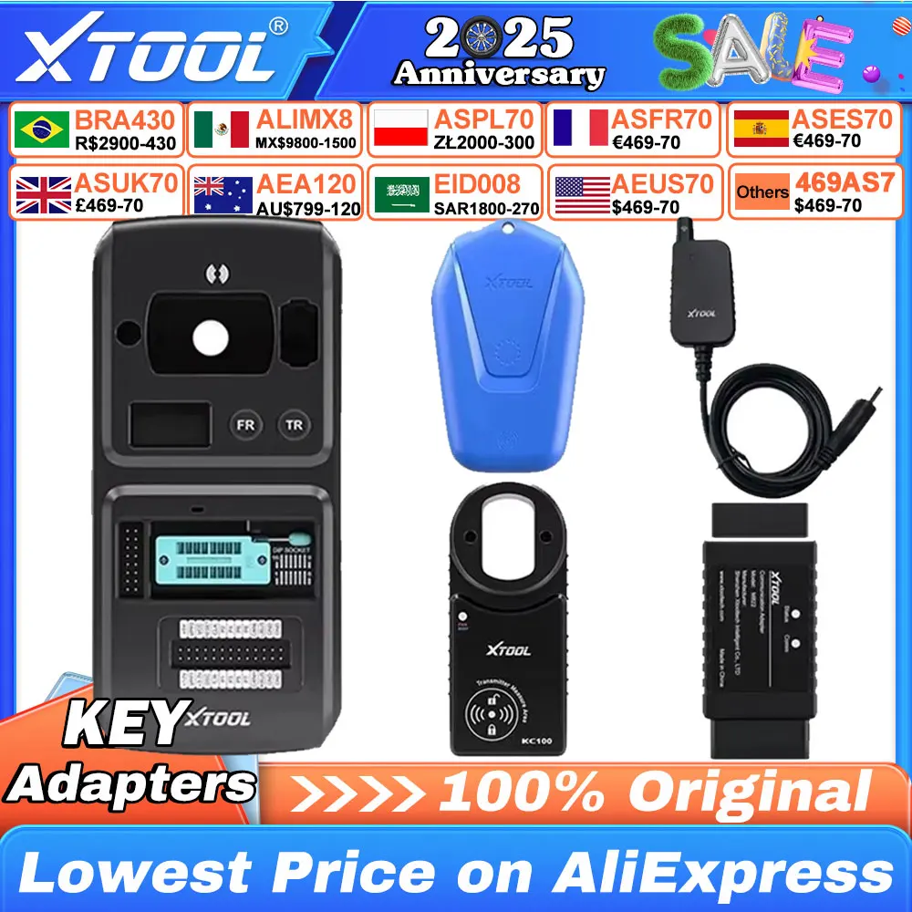 XTOOL KC501 KC100 KS01 SK1 M822 OBD2 Diagnostic Key Programming For X100PAD3 X100MAX PAD Elite D7 D8 D9 A80 KS-1 For Toyota