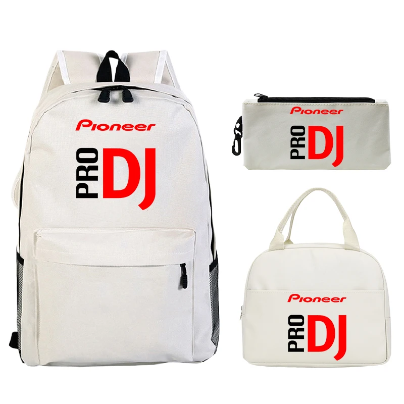 3pcs Pioneer Pro DJ Printed Backpack With Pencil Case Lunch Bag Set Student Nylon Schoolbag Boys Girls Backpack Travle Mochila - view 4