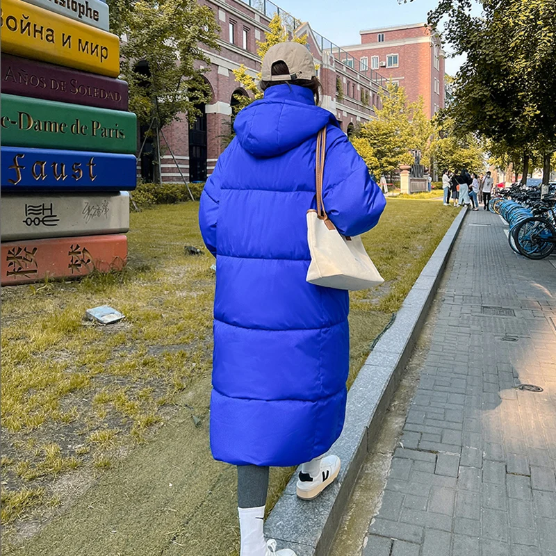 2025 Winter Parkas Hooded Down Cotton women's Jacket Windproof Rainproof Thick Warm Coat Fashion Korea Female Long Snow Overcoat