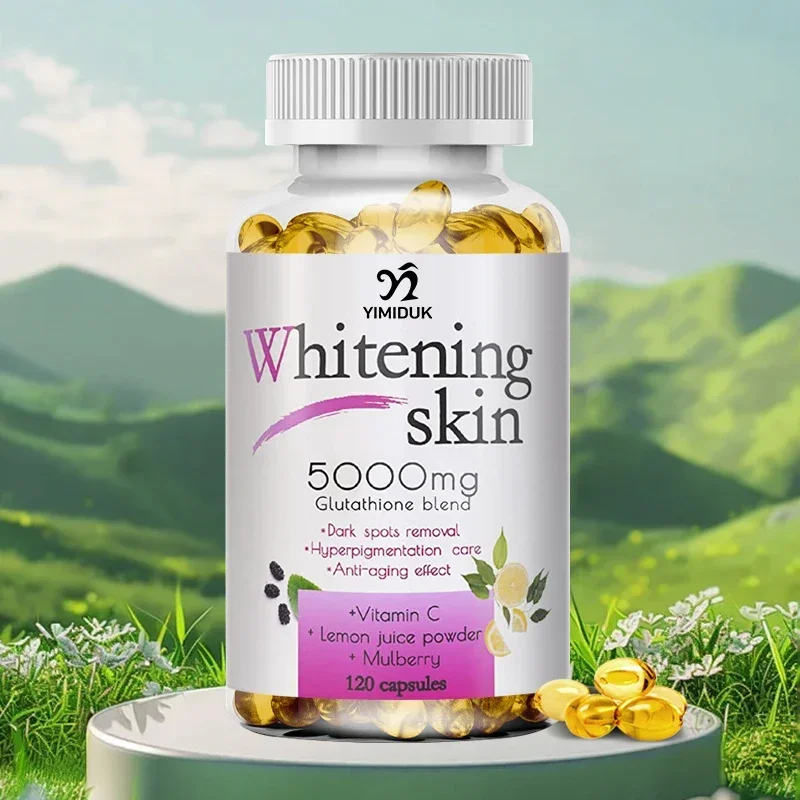

Skin Whitening Capsules - Glutathione, Vitamin C Helps with Dark Spots & Pigmentation, Has Anti-aging & Antioxidant Properties