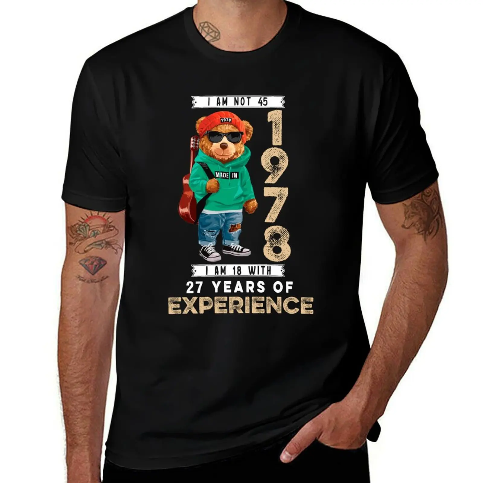 Made in 1978 I am not 45 T-Shirt Basic Casual Short Sleeve Cotton Shirt