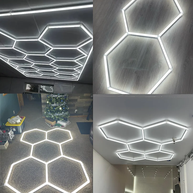 Garage Light Hexagon Led Lights Lamp Highly Efficient Honeycomb LED Light Customized for Barber Ceiling Lighting Workshop