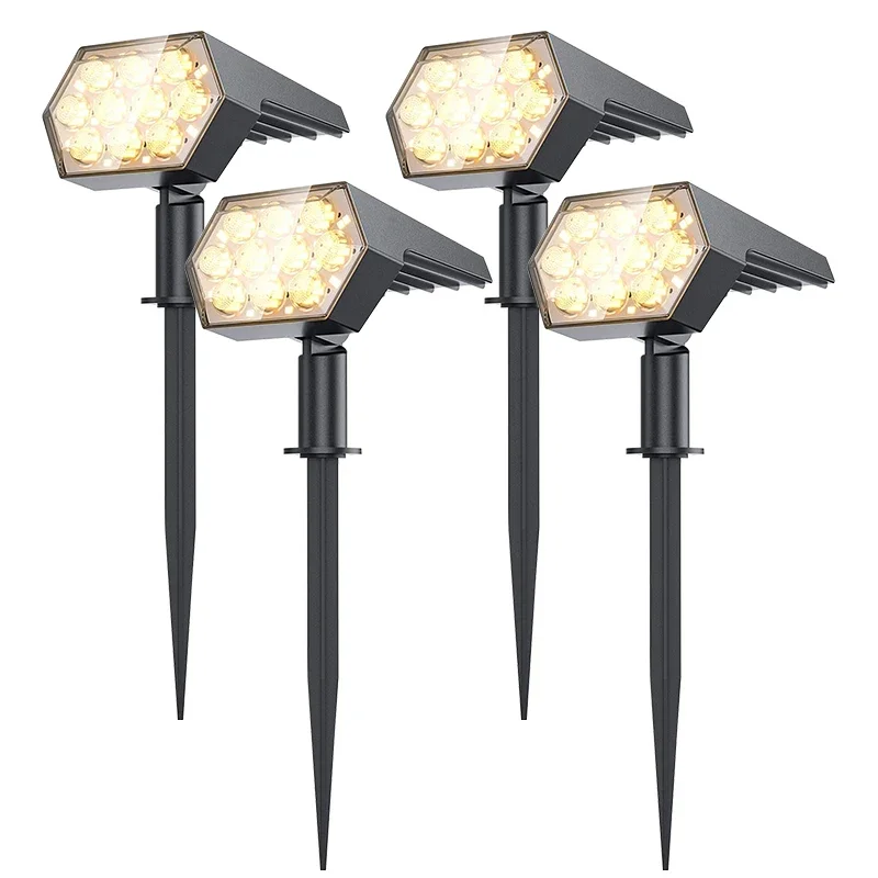 Zonne-verlichting buiten 92 LED zonne-spotverlichting buiten IP67 waterdichte zonne-tuinverlichting 2 in 1 voor tuinveranda