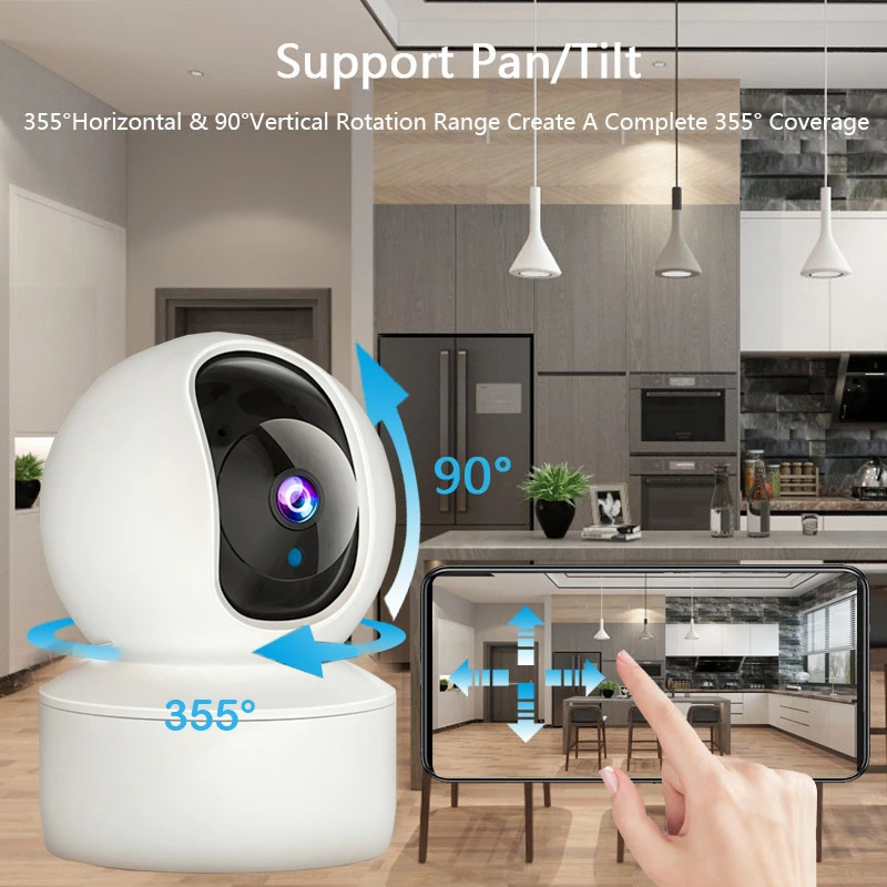Imagem -04 - Câmera de Rede de Detecção Humana Interior Dispositivo de Visão Noturna Wi-fi Monitor do Bebê Pet Sistema de Segurança Tuya 1080p Detecção de 360 Graus
