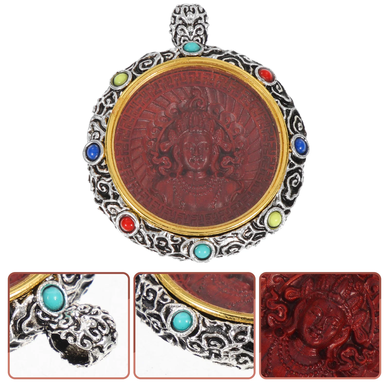 Durable Silver Plated Copper Wooden Sandalwood Pendant Necklace Charm for DIY Jewelry Making Gifts Sandalwood Pendant
