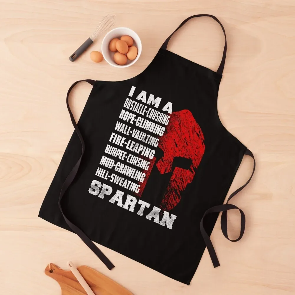 

SPARTAN I AM A SPARTAN Apron Barber Waterproof Kitchen For Women barber uniform innovative kitchen and home items Apron