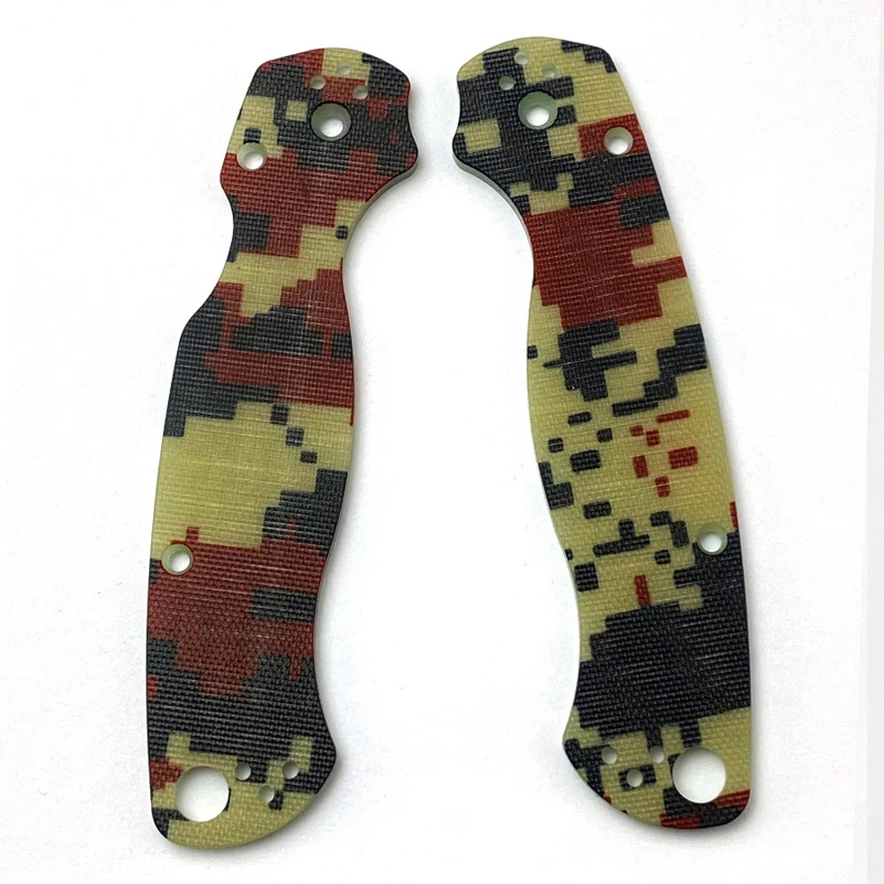 Imagem -04 - Material Faca Handle Patch Camuflagem Cores Escalas Grip para Spyderco C81 Paramilitar Para2 Faça Você Mesmo Fazendo Acessórios Peças G10