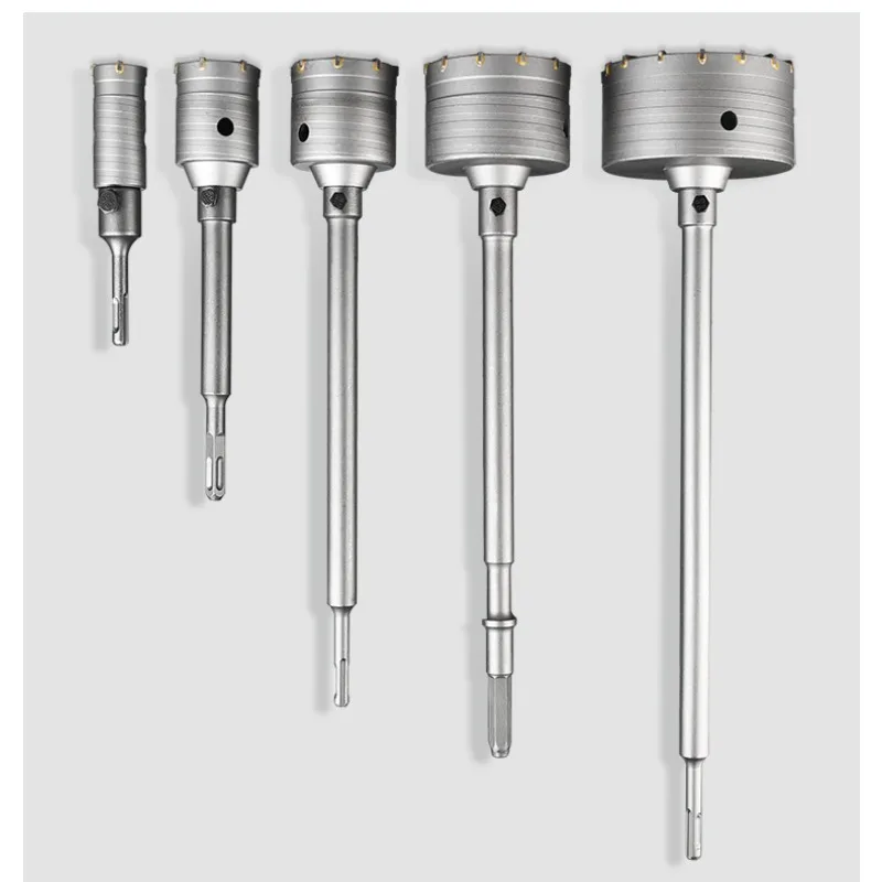 Maniglia quadrata/rotonda/esagonale Gambo Adattatore Manicotto Collegamento Asta di conversione Presa a testa quadrata Asta di prolunga Sega a tazza 30~160mm