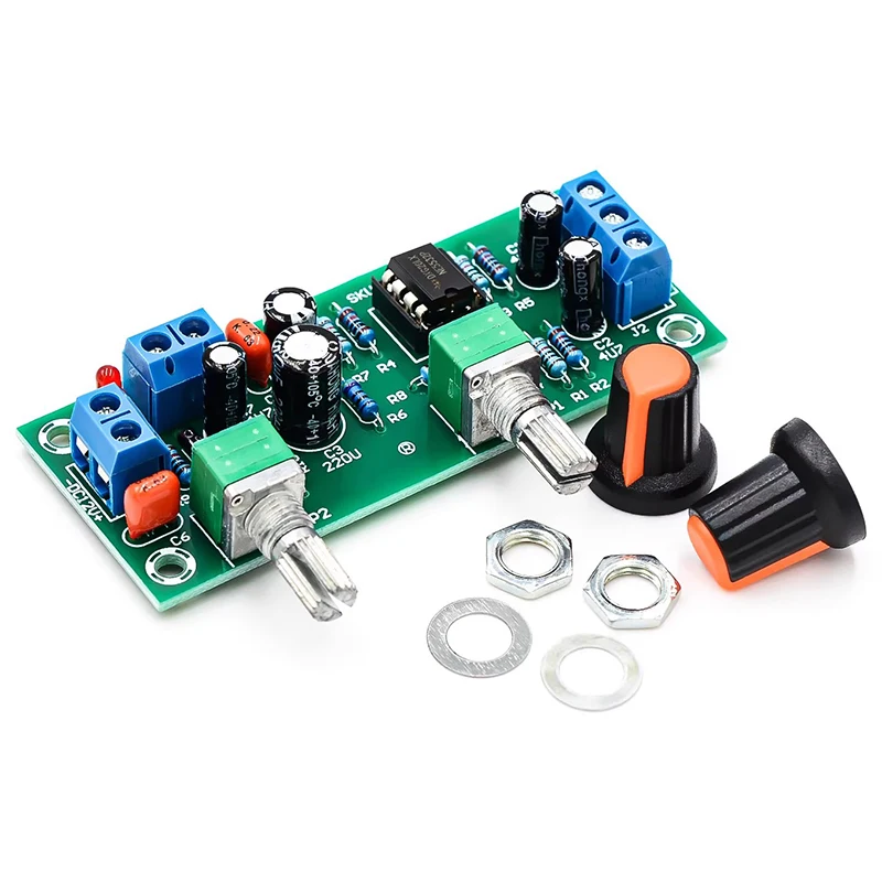 High-precision Single supply low pass filter board subwoofer preamp board 2.1 channel DC 10-24v 22hz-300hz