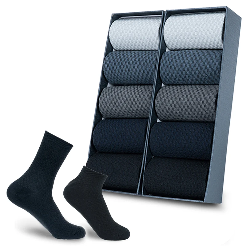 8 paires/lot printemps été automne hiver hommes chaussettes d'affaires de haute qualité solide noir longue chaussette courte sport décontracté respirant