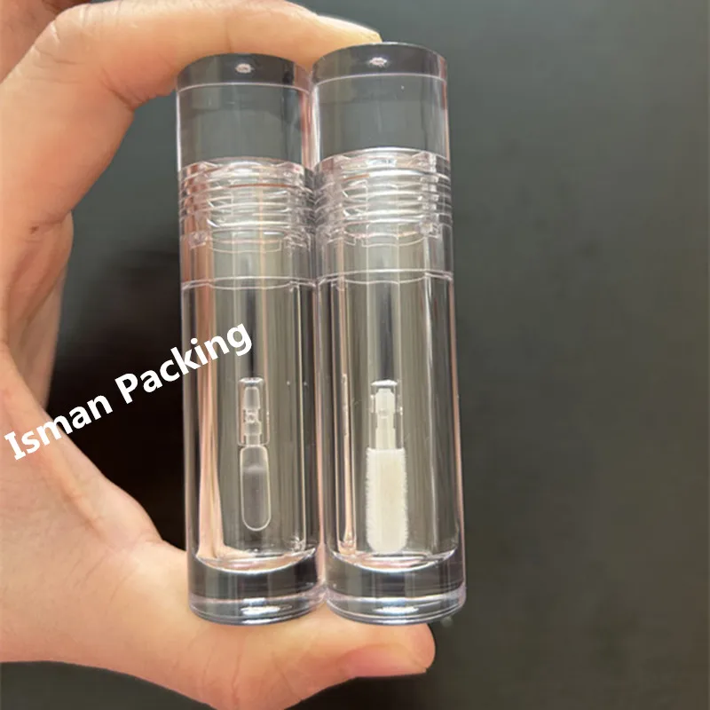 50Pcs Round full clear concealer bottle makeup lip gloss tube with wand 3ml empty diy lipgloss cosmetic packaging container