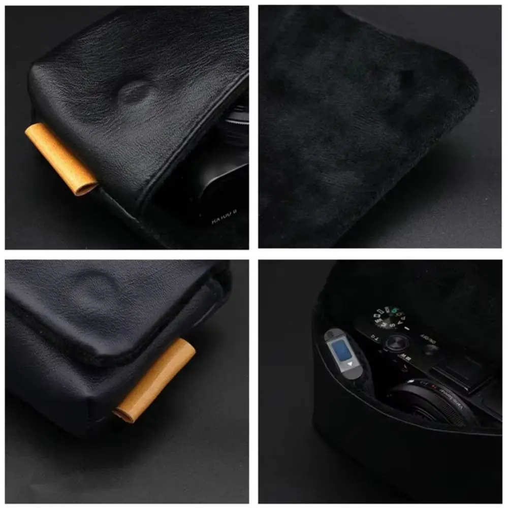 

Waterproof Digital Camera Bag Soft Case Protective Cover Portable Camera Storage Bag Lightweight PU Leather Photography Bag