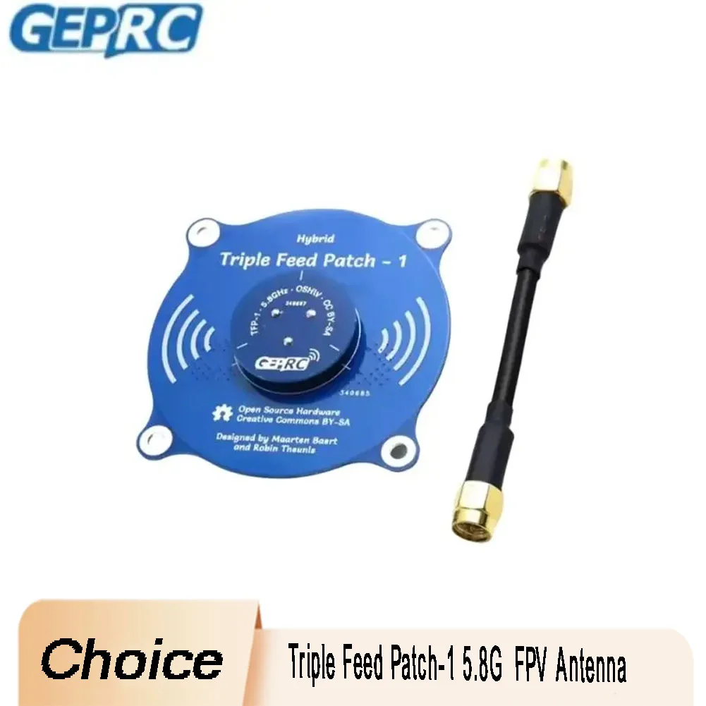 

Патч с тройной подачей — антенна 5,8G — высокое усиление 9,4 дБи, совместимость с RHCP/LHCP | 5,6-5,9 ГГц, разъем SMA для Fatshark Skyzone FPV G