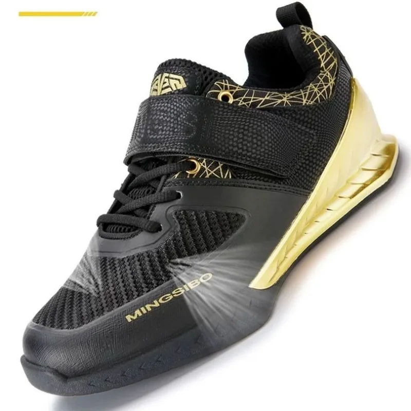 

Professional Weight Lifting Shoes for Men Breathable Squat Shoes for Man Hook & Loop Indoor Sports Shoe Wearable Gym Sneakers