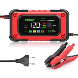 12V 7A Smart Battery Charger Charger for lead Acid AGM LiFePO4 Moto Battery Car Motorcycle Battery Charger Car Universal Repair