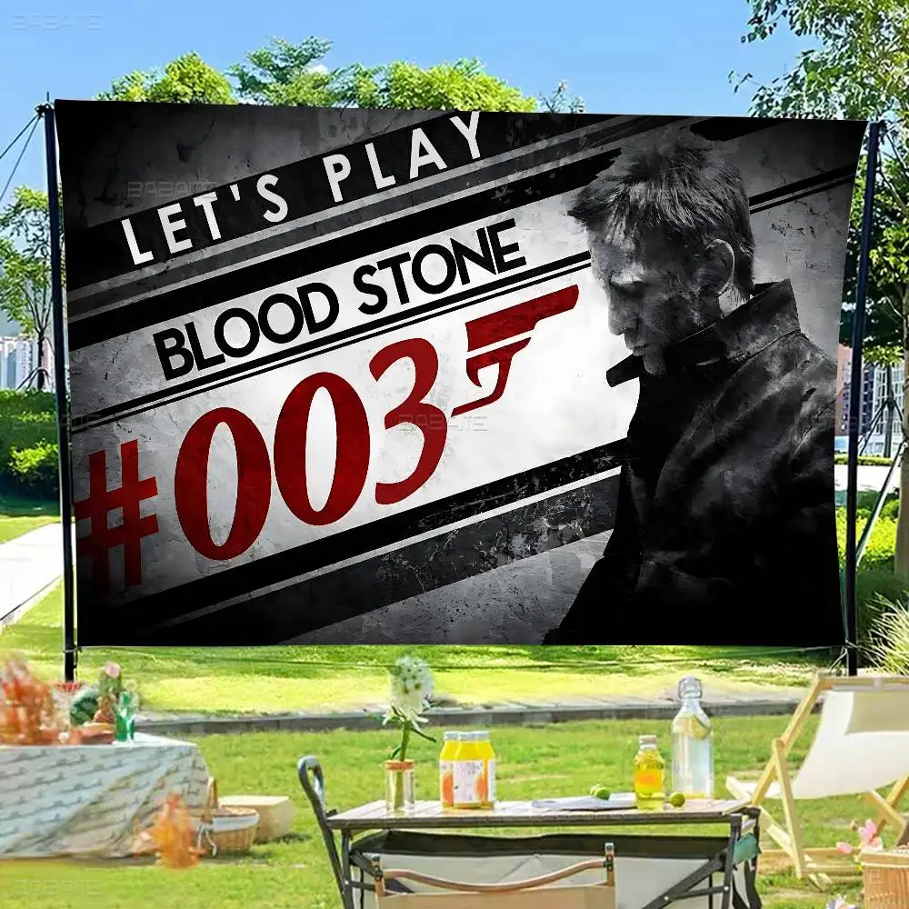 Legend J-James B-Bond 007 Anime Chart Flag for Living Room Home Dorm Decor Art Home Decor Banner