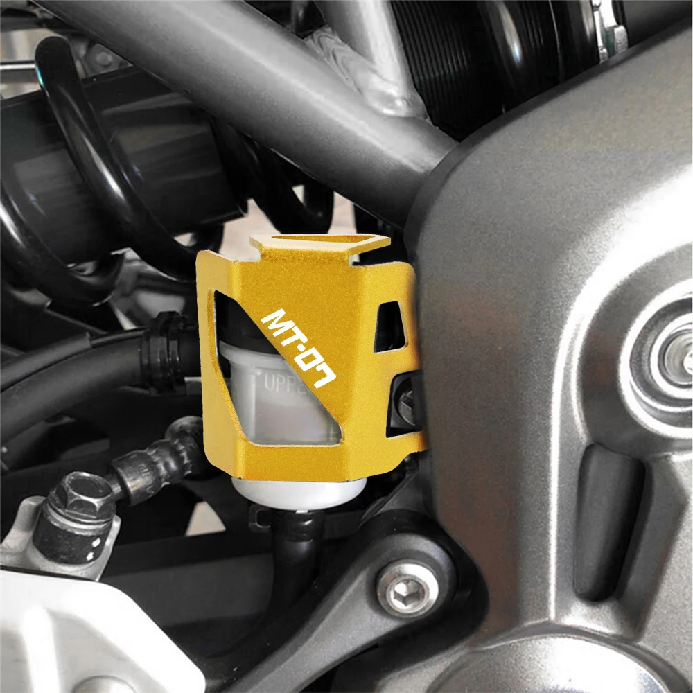 

For Yamaha MT07 MT-07 mt-07 mt 07 2015-2023 2024 Motorcycle Accessories CNC Rear Brake Fluid Reservoir Cover Guard Protector
