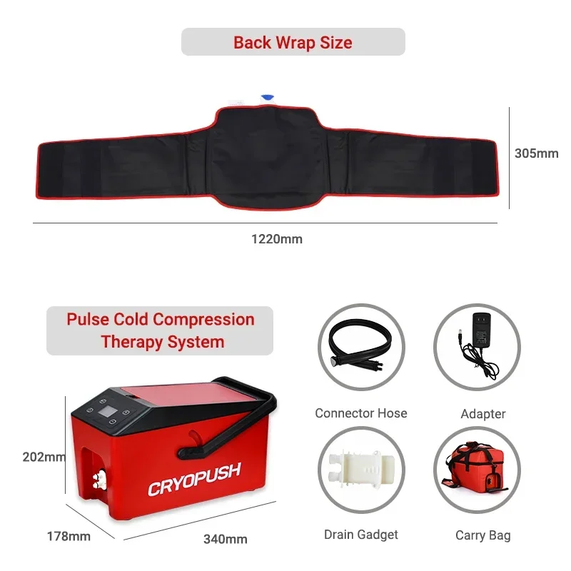 Cryopush Shoulder Back Universal Pulse Intermittent Compression Cold Therapy Water Physical Ice Cold Compression Therapy Machine