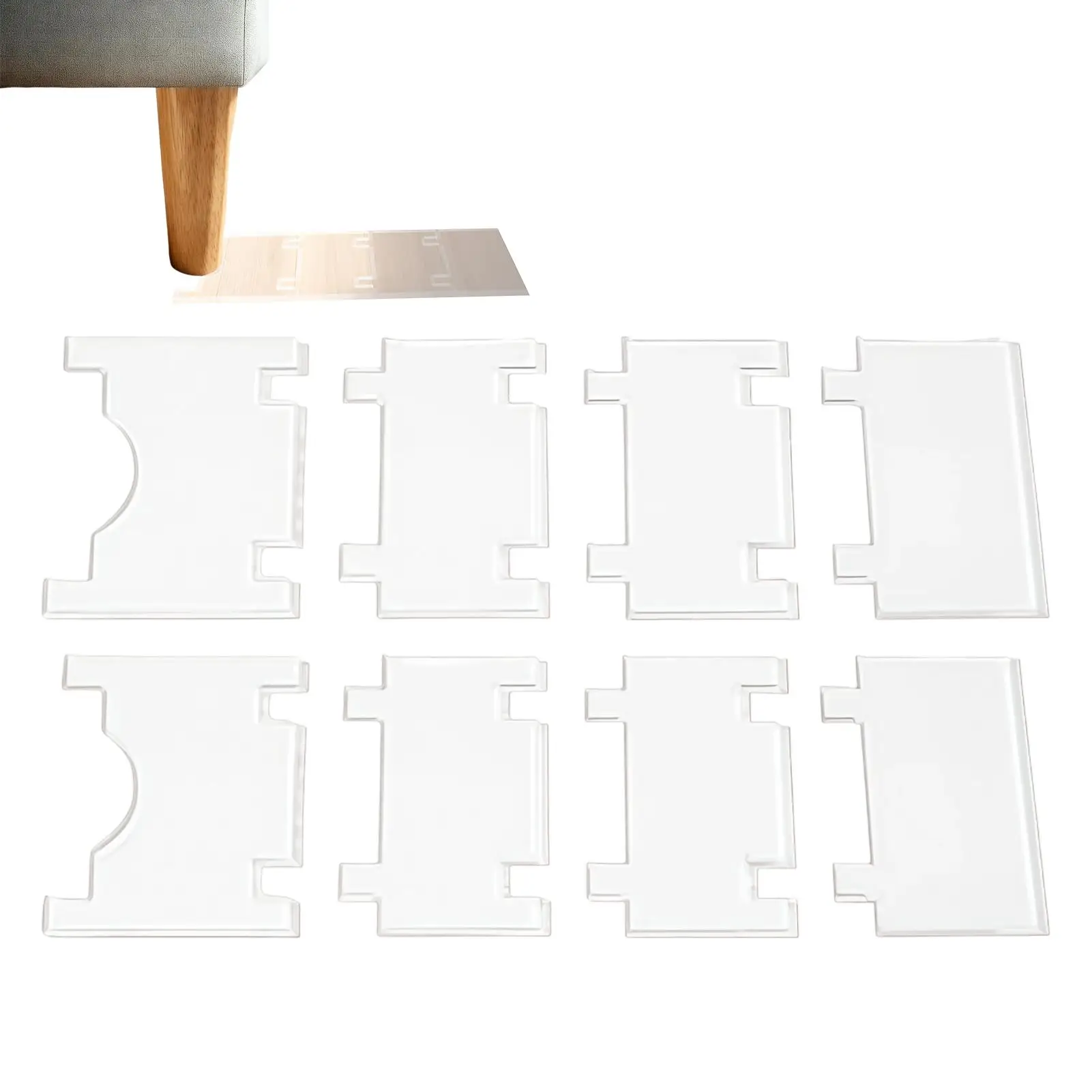 

Мебельная настенная прокладка, прозрачная акриловая настенная прокладка сохраняет пространство для мебели, кресло, стол, деревянная напольная плитка, арендаторы пола