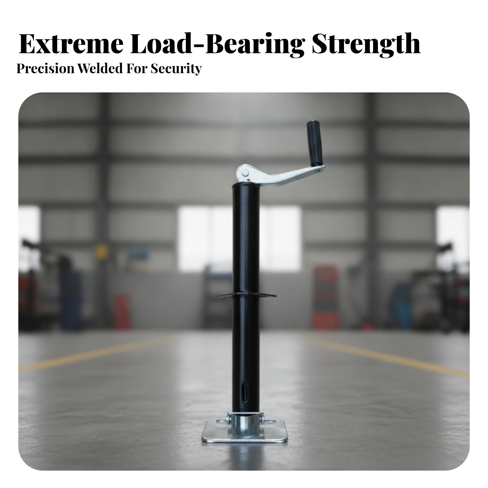 Heavy Duty a Frame Trailer Jack with Weld on Plate and Top Wind Handle for Utility Trailer