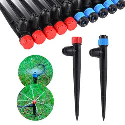 5/20/50/100Pcs 360° Scattering Sprinkler Watering Dripper Garden Farming Flower Lawn Irrigation Nozzle Locked Connect 1/4 Hose