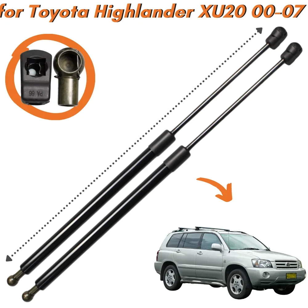 

Qty(2) Hood Struts for Toyota Highlander XU20 2000-2007 Front Bonnet Hood Gas Struts Springs Dampers Shock Absorber Bar Prop