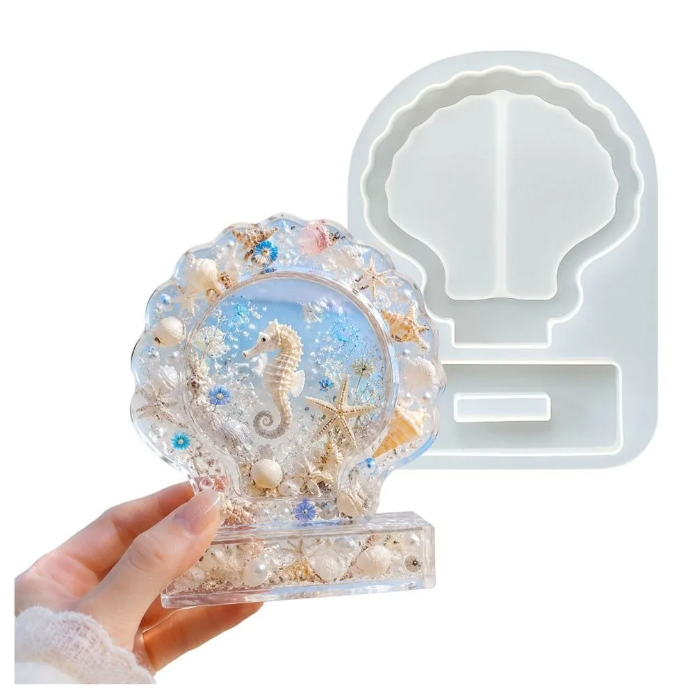 Reusable Photo Frame Drip Mold DIY Easy Release Picture Frame Silicone Molds Square Oval Shape Wave heart Silicone Resin Mold