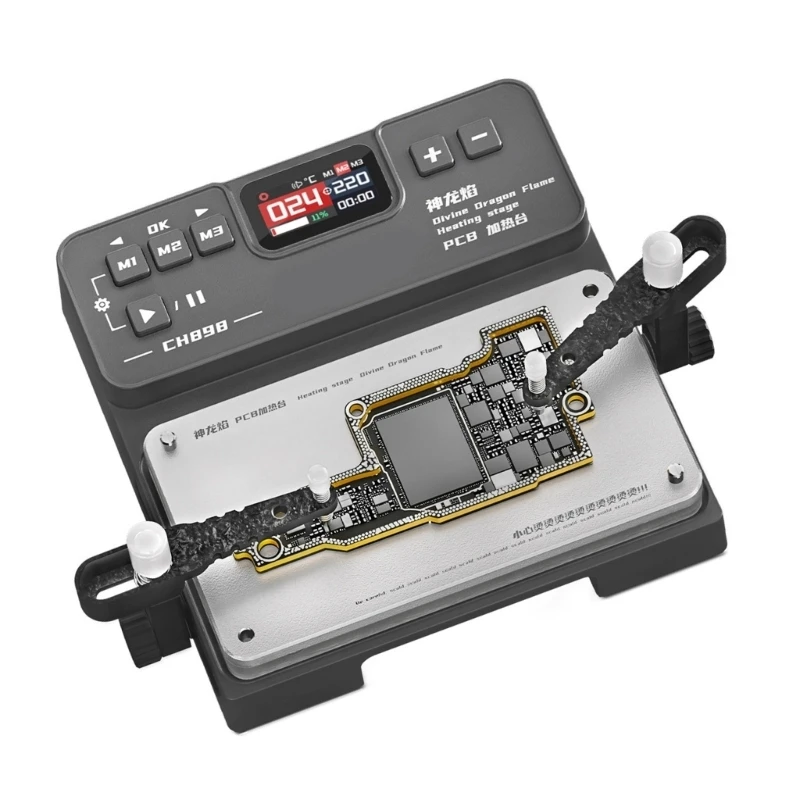   Repair Table Heating Platform with 40-260C Heating Window, Aluminum Plate and Side Guide Support for Service Tasks
