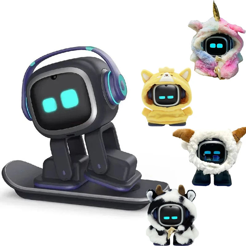 Emo Intelligent  Robot Pet Toys Emo Accompanying Voice Machine Ai Puzzle Electronic Action Desktop Electronic Pet Children Gifts