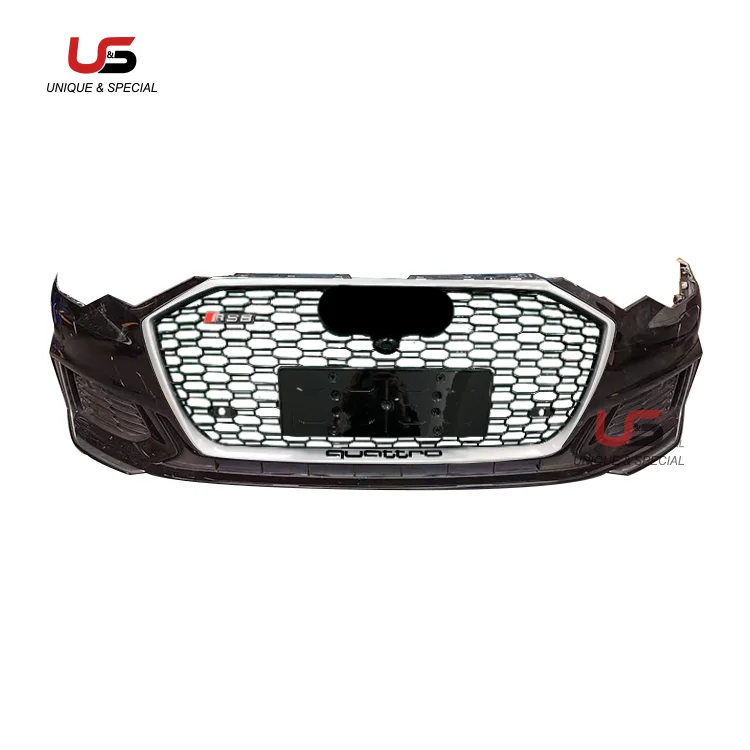 Car Front Bumper Grille body kit for Audis A6 C8 upgrade to RS6 Special Design Front bumper with grille PP material 2019-2020