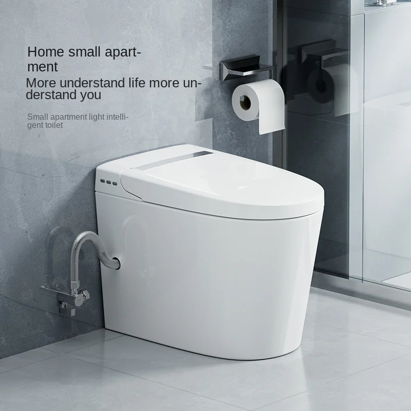 Plugfree Light Toilet S-Trap Remote Control Floor Model Waterless Pressure Restriction Integrated No Power Supply Required