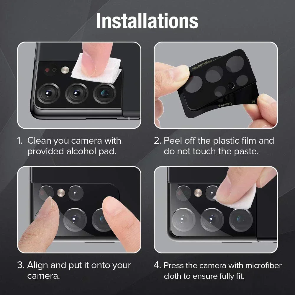 Camera Lens Protector for Samsung Galaxy S24 S23 S22 S21 Ultra Plus FE Back Camera Tempered Glass Cover Protection Accessories