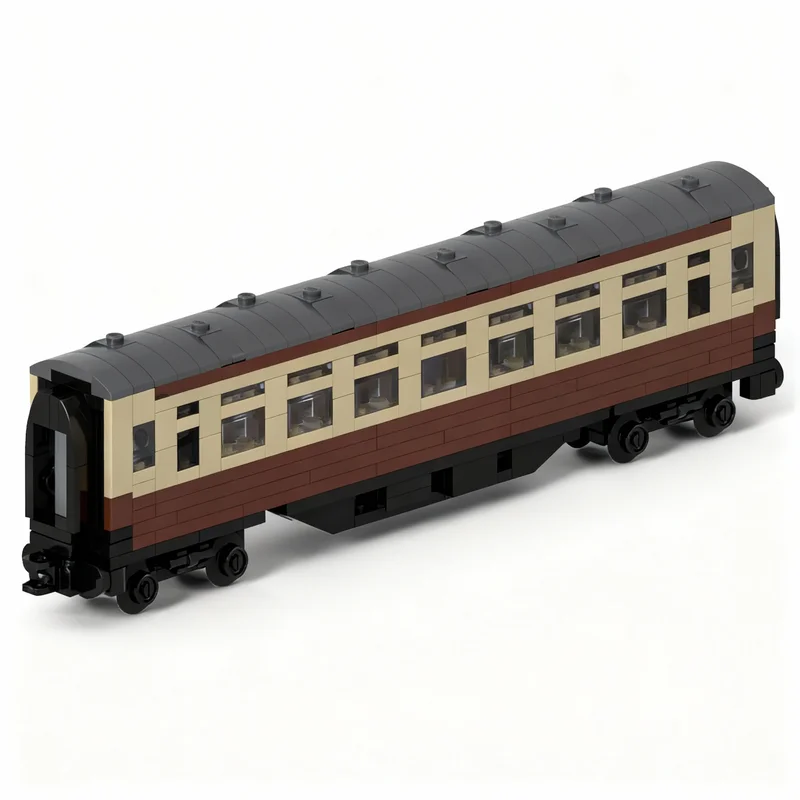 

386pcs MOC 4 Wide BR MK1 Corridor Carriage Chocolate Cream Livery Creator Model Building Blocks Architecture Toy Christmas Gifts