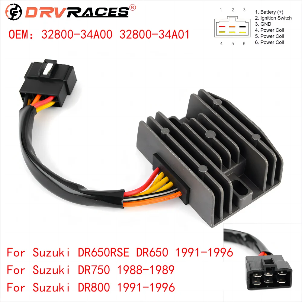 

Motorcycle Regulator Rectifier For Suzuki DR650RSE DR650 DR800 DR 650 800 1991-1996 DR750 1988 1989 32800-34A00 32800-34A01