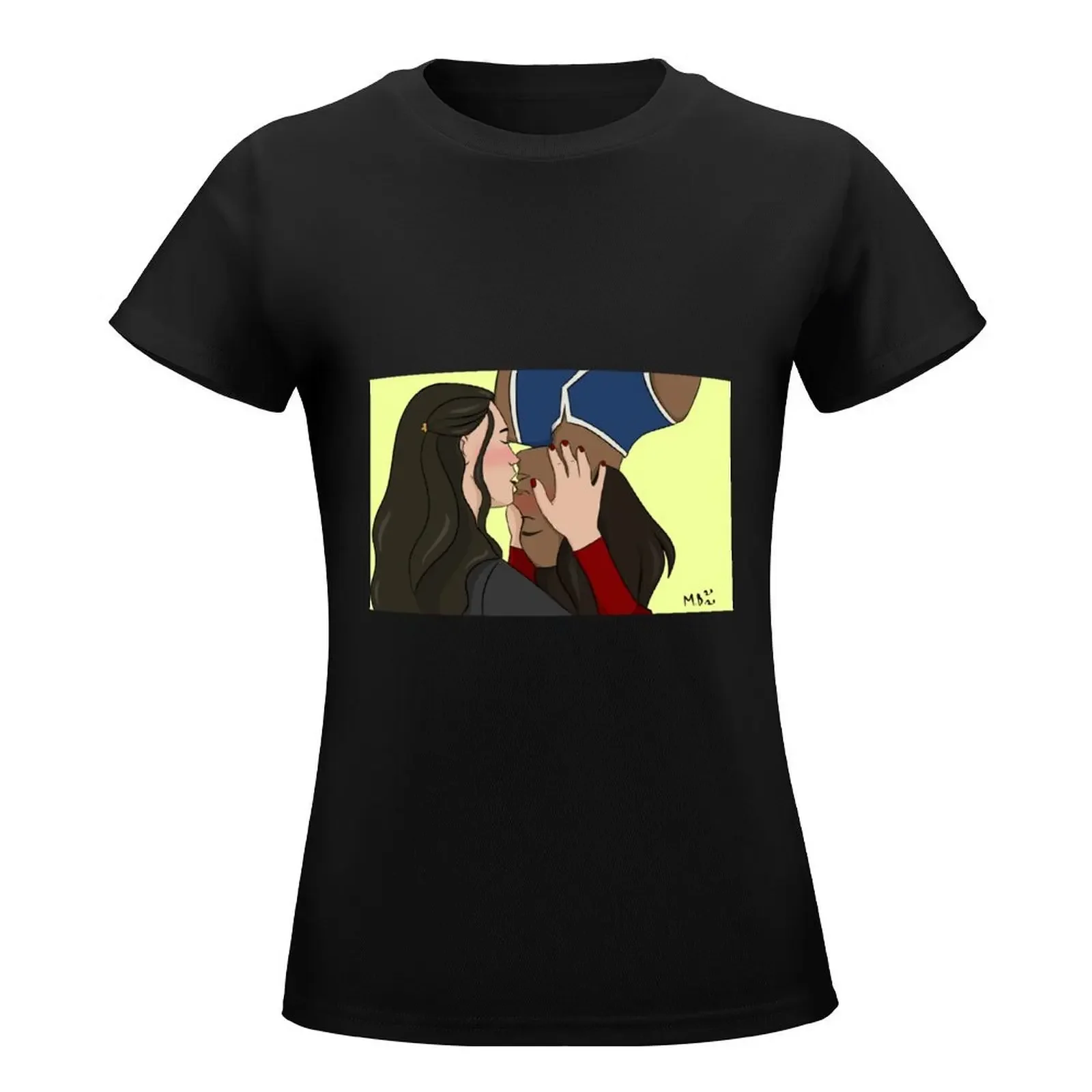 Korrasami Kiss T-Shirt vintage ubrania oversize koszulki graficzne koszulki topy dla kobiet