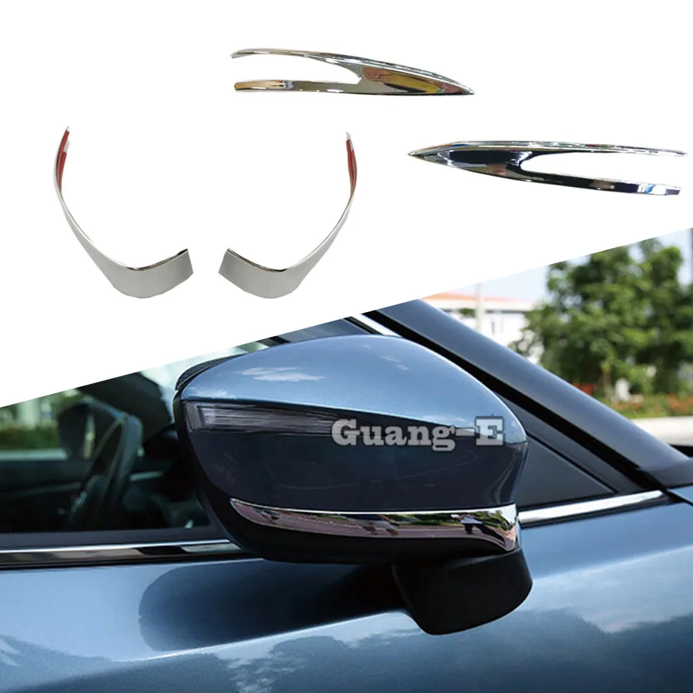 

For Mazda CX-3 CX3 2017 2018 2019 2020 2021 2022 Car Styling Head Front Eyebrow Trim Light Lamp Frame Stick ABS Chrome 2PCs